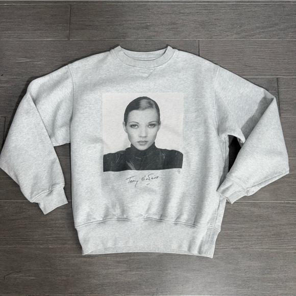 ANINE BING Ramona Sweatshirt Ab X To Kate Moss in Heather Grey XS Rare Revolve - Picture 6 of 16